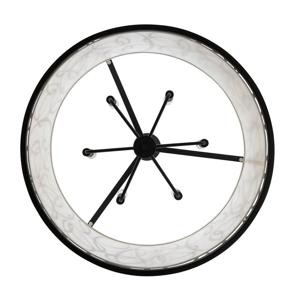Varaluz 381P06MBAR Matte Black,Artifact Scribble 6-lt Pendant - Matte Black/artifact Image 5