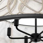 Varaluz 381P06MBAR Matte Black,Artifact Scribble 6-lt Pendant - Matte Black/artifact Image 2