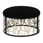 Varaluz 381TC32NMBAR Matte Black,Artifact Scribble Nesting Coffee Table And Ottoman - Matte Black/artifact Image 4