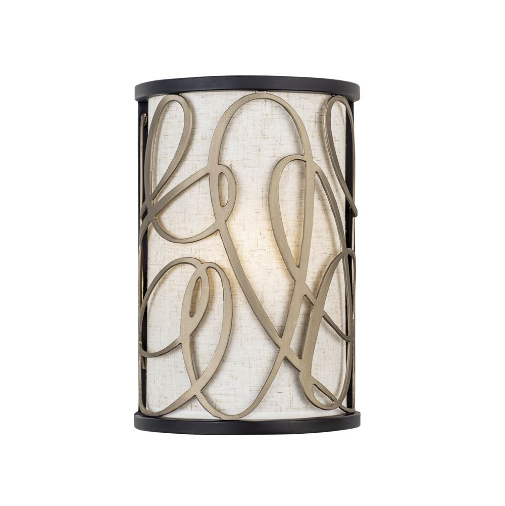 Varaluz 381W01MBAR Matte Black,Artifact Scribble 1-lt Sconce - Matte Black/artifact Image 1