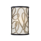 Varaluz 381W01MBAR Matte Black,Artifact Scribble 1-lt Sconce - Matte Black/artifact Image 1
