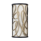 Varaluz 381W02MBAR Matte Black,Artifact Scribble 2-lt Sconce - Matte Black/artifact Image 1