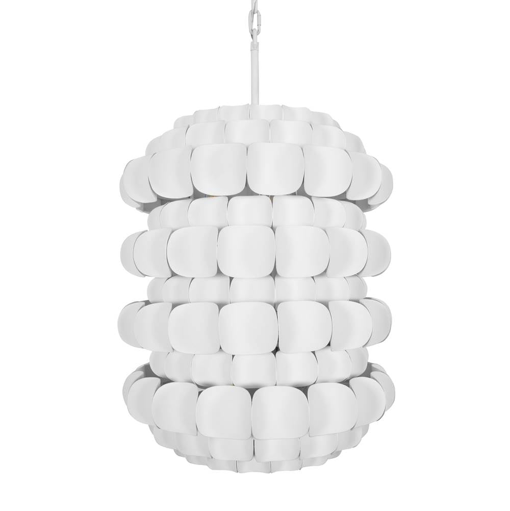 Varaluz 382F06MW Matte White Swoon 6-lt Foyer - Matte White Image 1