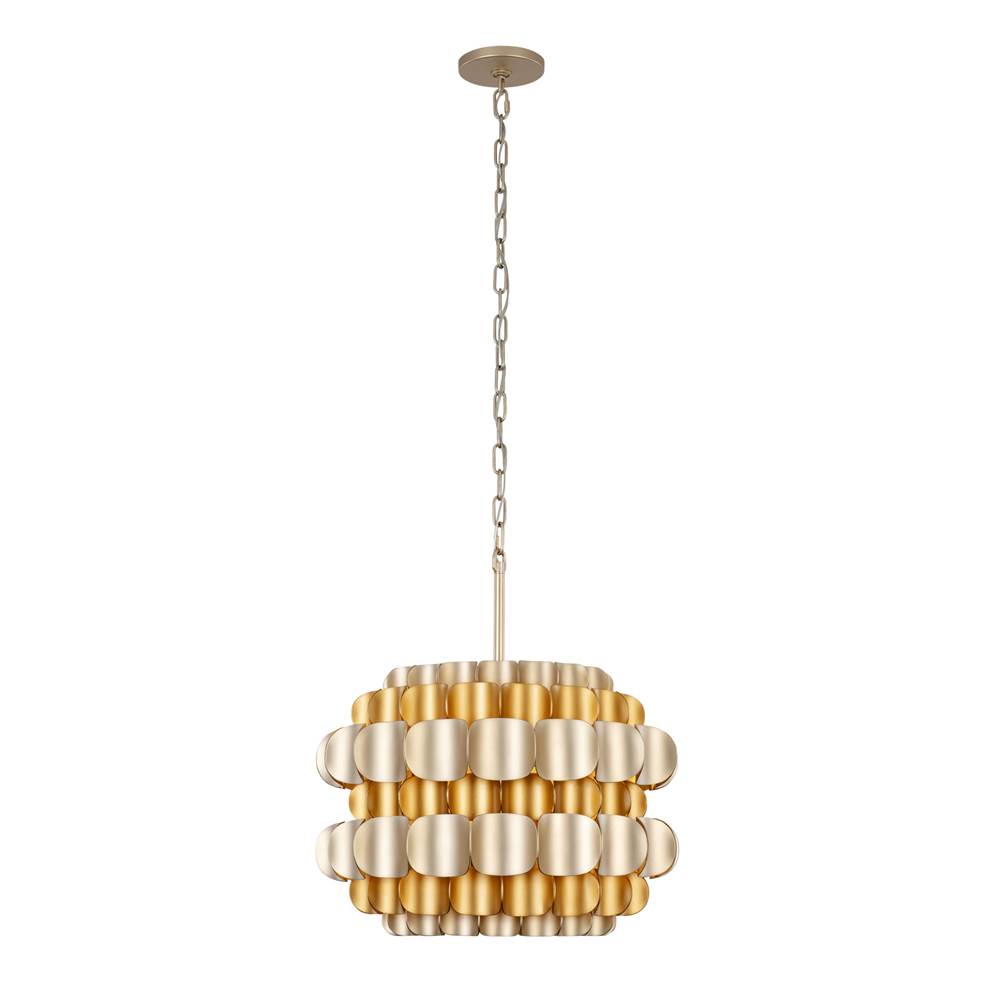 Varaluz Swoon 3-lt Pendant - Antique Gold/gold Dust