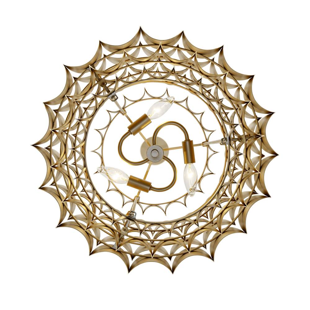 Varaluz 382P03AGGD Antique Gold,Gold Dust Swoon 3-lt Pendant - Antique Gold/gold Dust Image 5