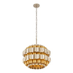 Varaluz 382P03AGGD Antique Gold,Gold Dust Swoon 3-lt Pendant - Antique Gold/gold Dust Image 3