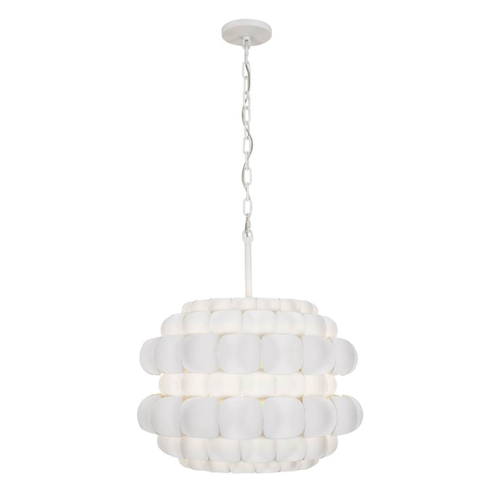 Varaluz 382P03MW Matte White Swoon 3-lt Pendant - Matte White Image 5