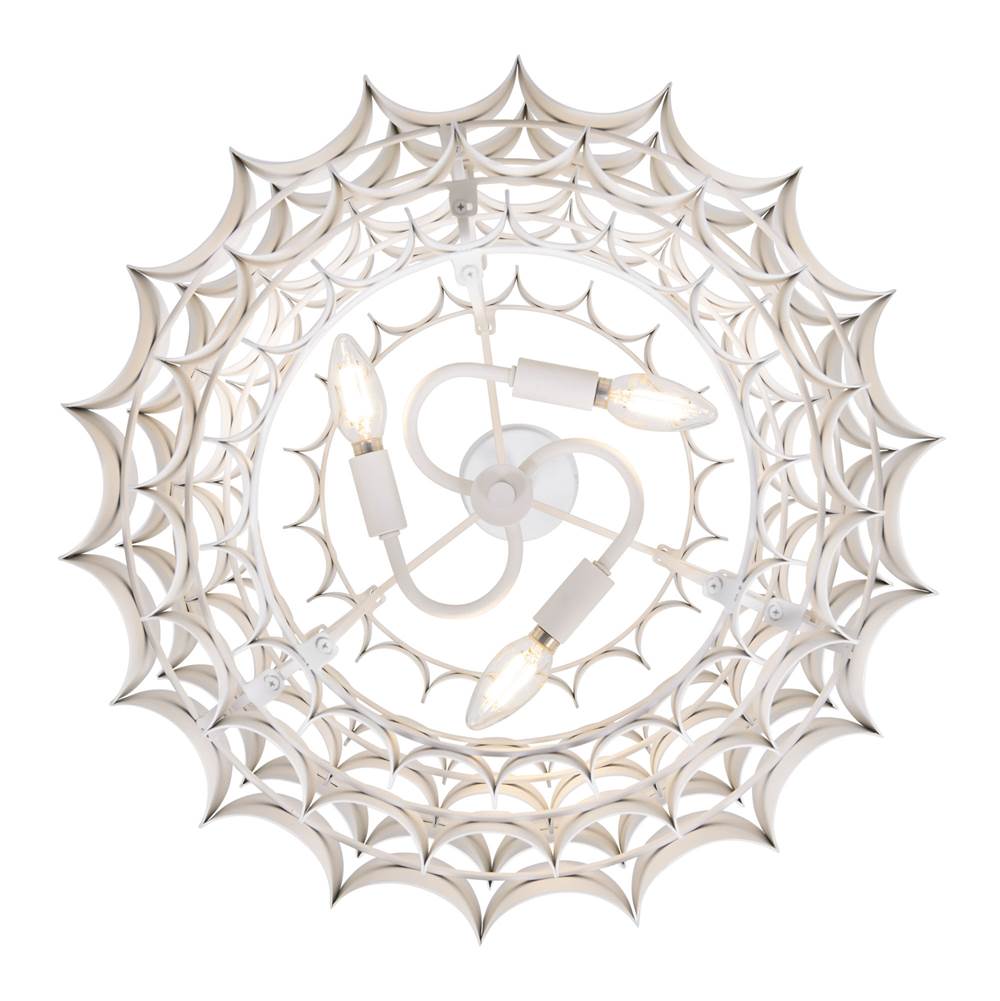 Varaluz 382P03MW Matte White Swoon 3-lt Pendant - Matte White Image 3