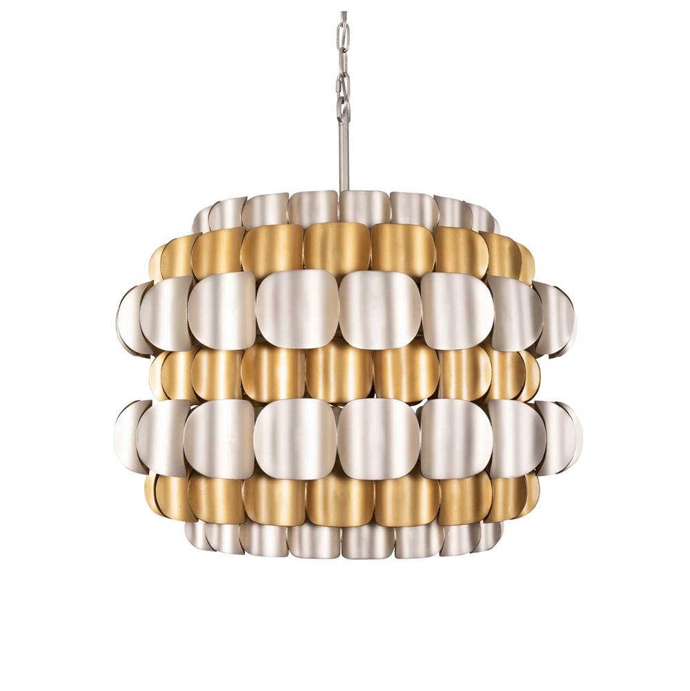 Varaluz 382P06AGGD Antique Gold,Gold Dust Swoon 6-lt Pendant - Antique Gold/gold Dust Image 1