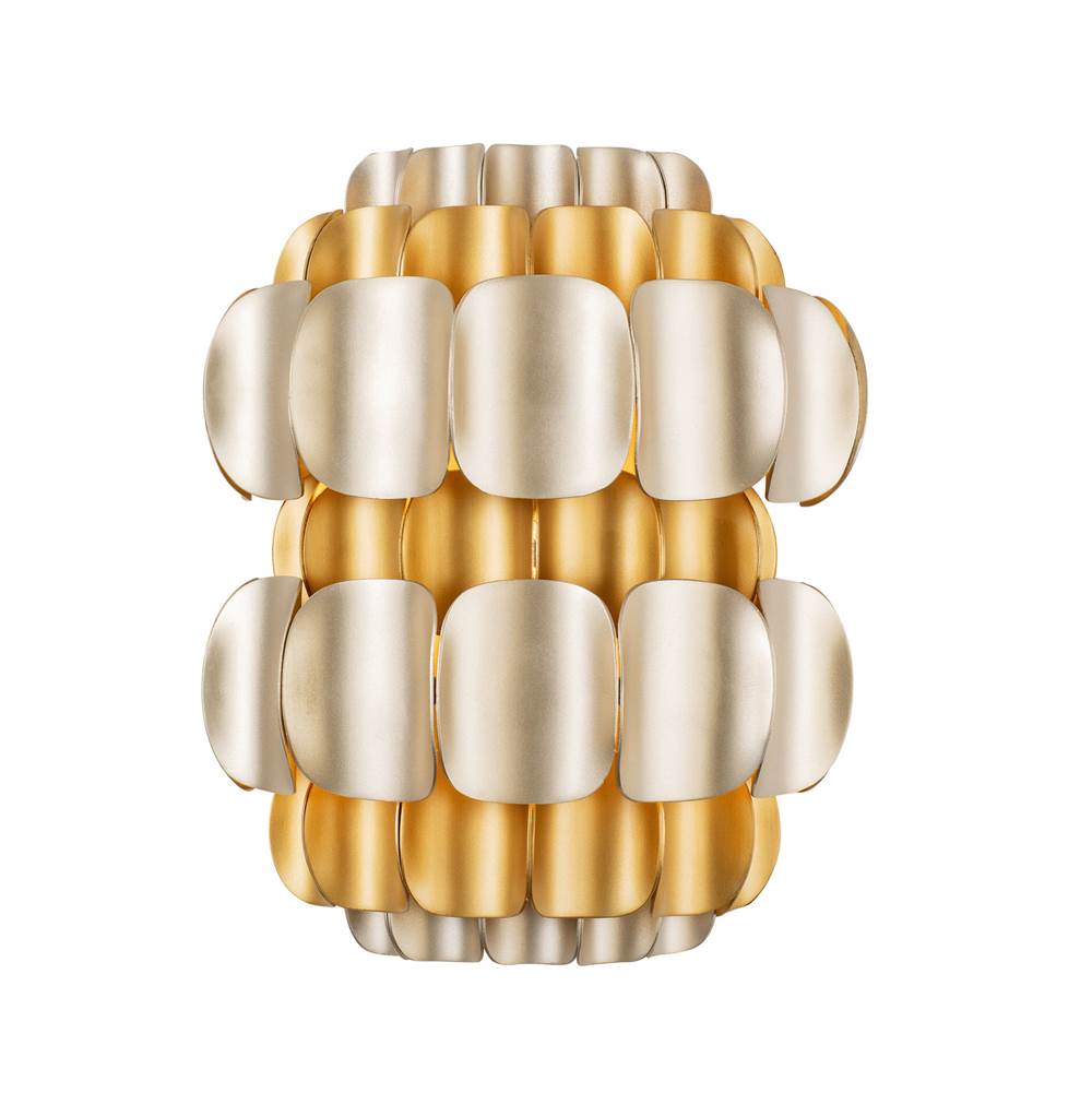 Varaluz 382W01AGGD Antique Gold,Gold Dust Swoon 1-lt Sconce - Antique Gold/gold Dust Image 1