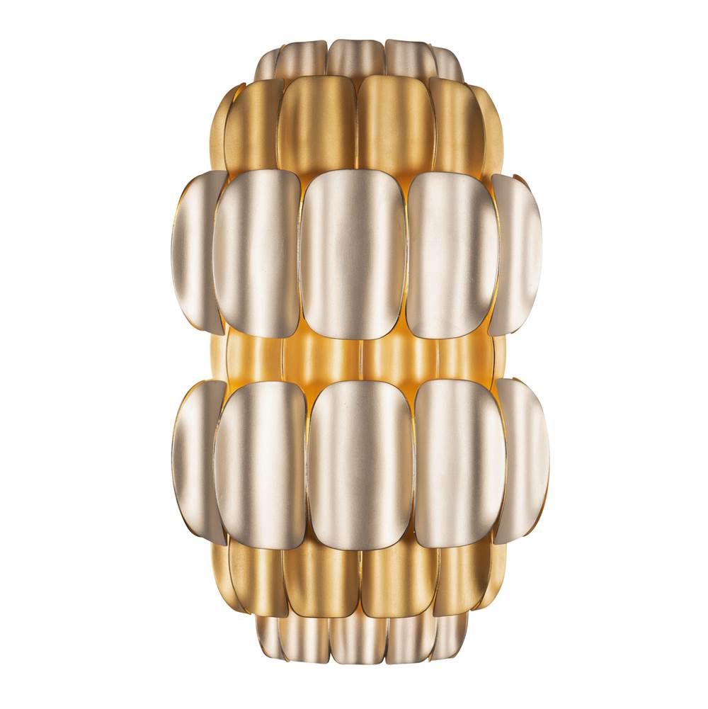 Varaluz 382W02AGGD Antique Gold,Gold Dust Swoon 2-lt Sconce - Antique Gold/gold Dust Image 1