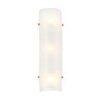 Varaluz 385W03BNS Black,Polished Nickel,Satin Brass Fairchild 3-lt Sconce - Black/polished Nickel/satin Brass Image 3
