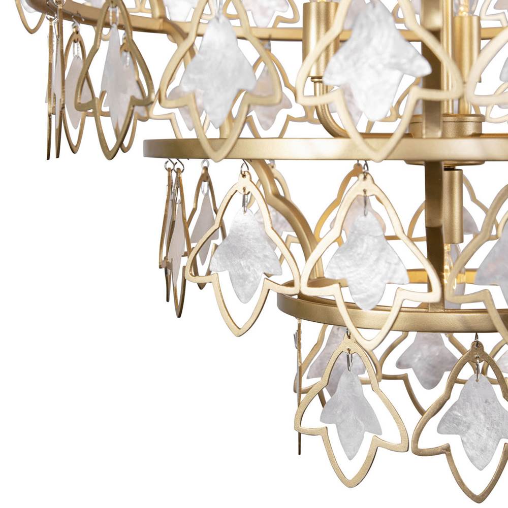 Varaluz 386C10FG French Gold Fleur 10-lt   Chandelier - French Gold Image 2