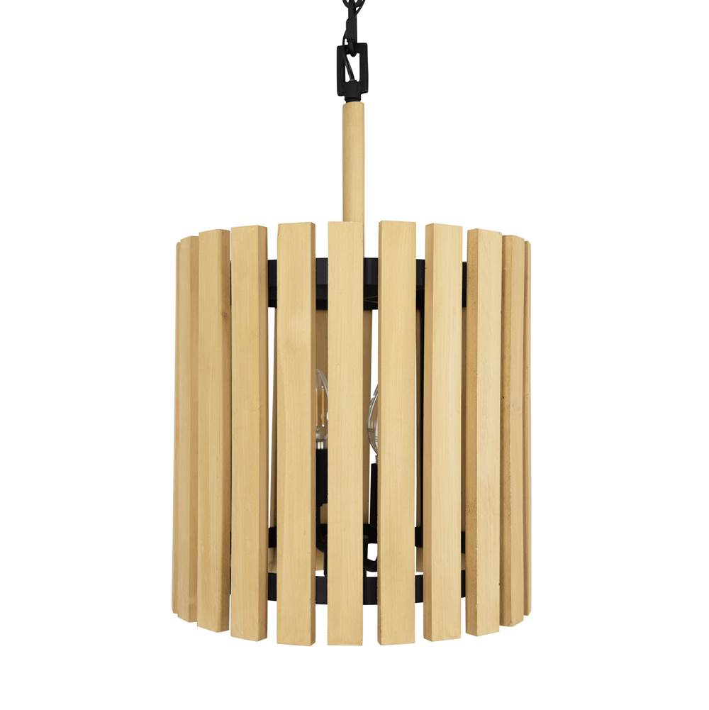 Varaluz 387P02MBH Matte Black,Honey Blonde Suratto 2-lt   Pendant - Matte Black/honey Blonde Image 1