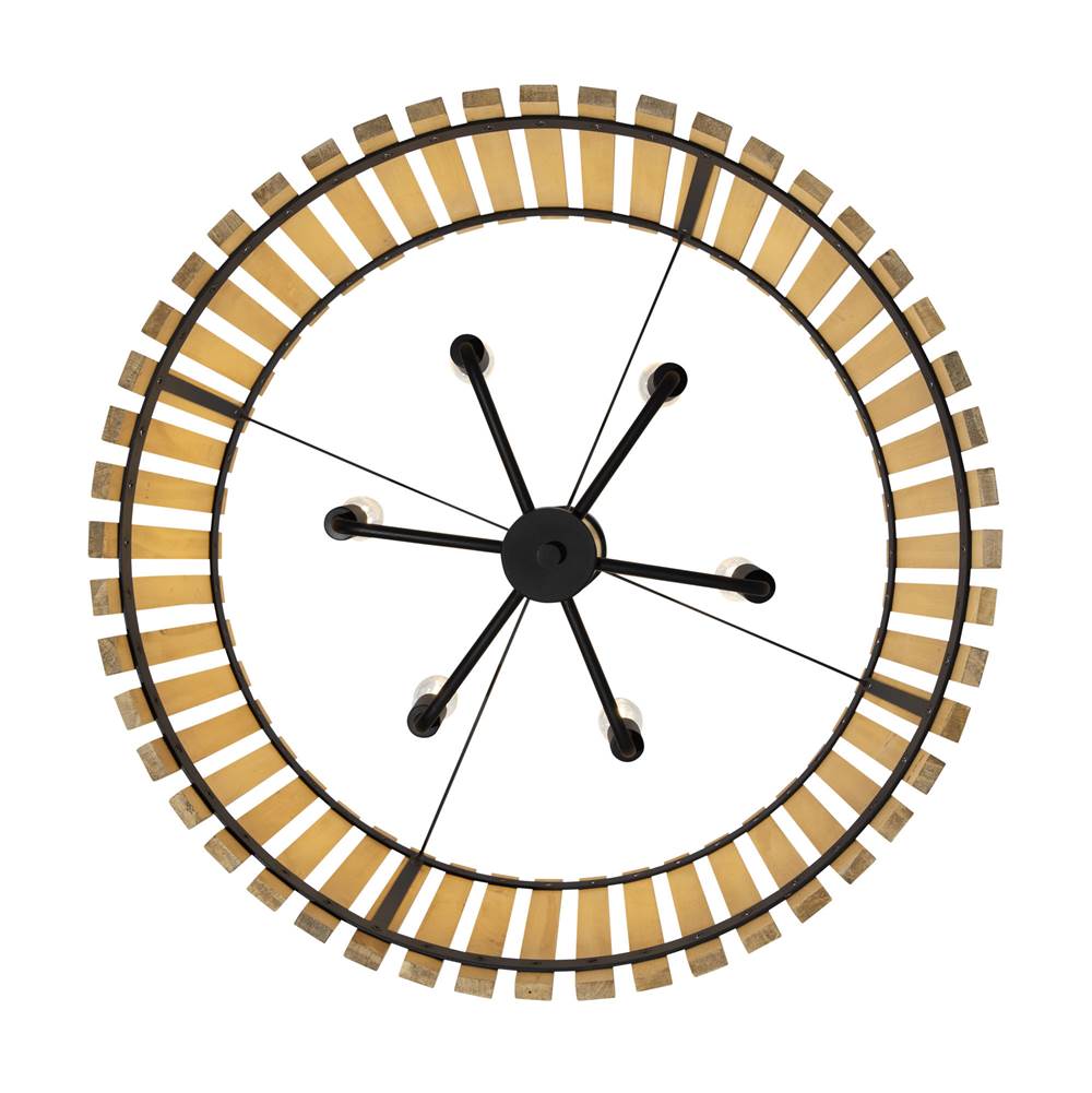 Varaluz 387P06MBH Matte Black,Honey Blonde Suratto 6-lt   Pendant - Matte Black/honey Blonde Image 5