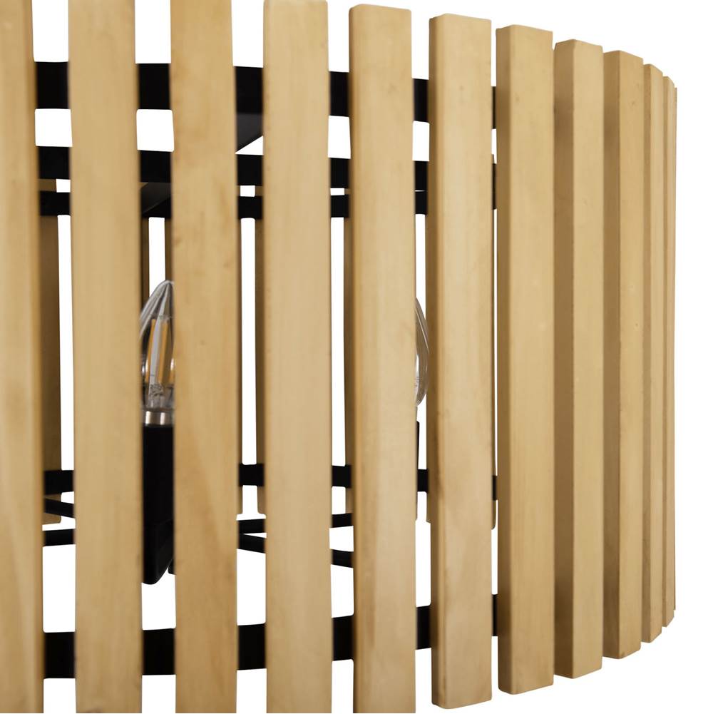 Varaluz 387P06MBH Matte Black,Honey Blonde Suratto 6-lt   Pendant - Matte Black/honey Blonde Image 3