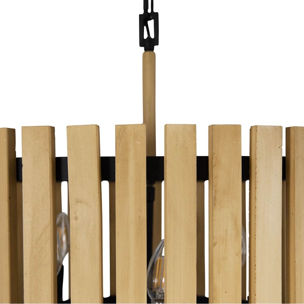 Varaluz 387P06MBH Matte Black,Honey Blonde Suratto 6-lt   Pendant - Matte Black/honey Blonde Image 2