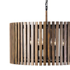 Varaluz 387P06MBW Matte Black,Medium Walnut Suratto 6-lt   Pendant - Matte Black/medium Walnut Image 5