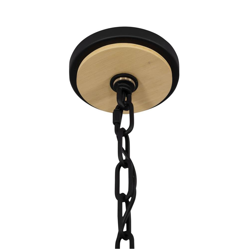 Varaluz 387P08MBH Matte Black,Honey Blonde Suratto 8-lt   Pendant - Matte Black/honey Blonde Image 2