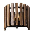 Varaluz 387W01MBW Matte Black,Medium Walnut Suratto 1-lt   Sconce - Matte Black/medium Walnut Image 2