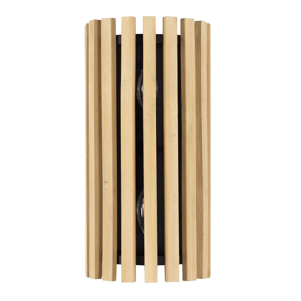 Varaluz 387W02MBH Matte Black,Honey Blonde Suratto 2-lt   Sconce - Matte Black/honey Blonde Image 5