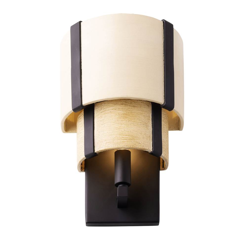 Varaluz 389W01MBHN Matte Black,Honey,Medium Oak Blonde Moment 1-lt   Sconce - Matte Black/honey/medium Oak Image 2
