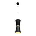 Varaluz 390P02MBFG Matte Black,French Gold Mad Hatter 2-lt   Pendant - Matte Black/french Gold Image 1