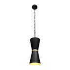 Varaluz 390P02MBFG Matte Black,French Gold Mad Hatter 2-lt   Pendant - Matte Black/french Gold Image 1
