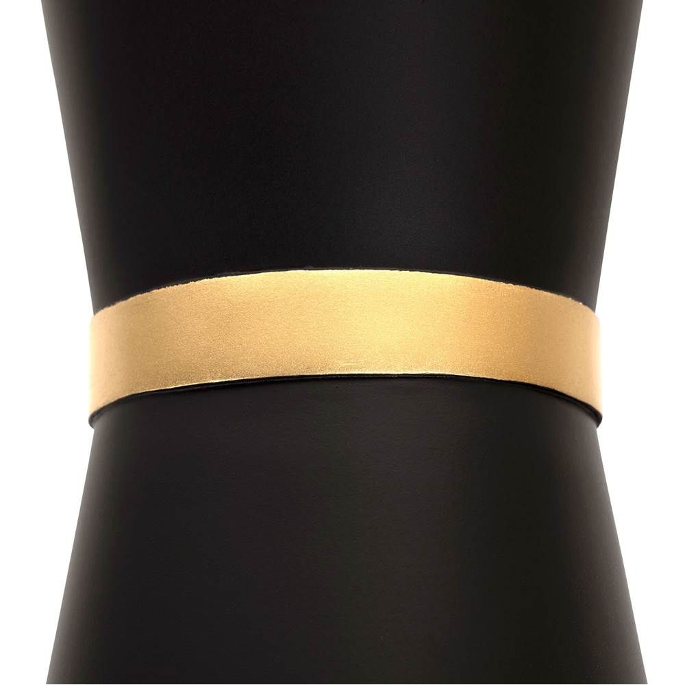 Varaluz 390P02MBFG Matte Black,French Gold Mad Hatter 2-lt   Pendant - Matte Black/french Gold Image 3