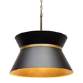 Varaluz 390P04MBFG Matte Black,French Gold Mad Hatter 4-lt   Pendant - Matte Black/french Gold Image 1