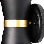 Varaluz 390W02MBFG Matte Black,French Gold Mad Hatter 2-lt   Sconce - Matte Black/french Gold Image 2