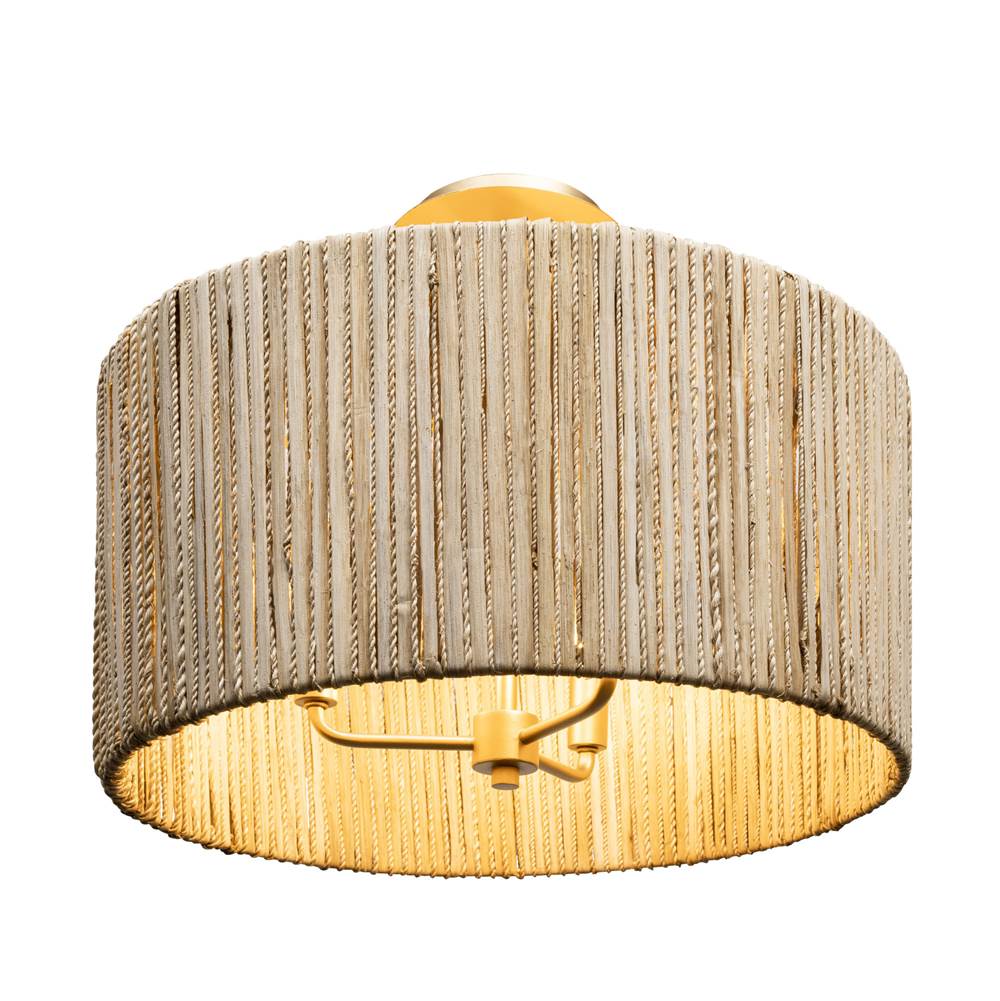 Varaluz 391S03FG French Gold Jacob's Ladder 3-lt   Semi-flush - French Gold Image 1