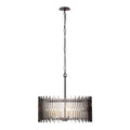 Varaluz 393P06MBFG Matte Black,French Gold Park Row 6-lt   Pendant - Matte Black/french Gold Image 1