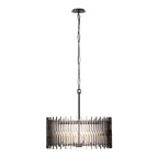 Varaluz 393P06MBFG Matte Black,French Gold Park Row 6-lt   Pendant - Matte Black/french Gold Image 1