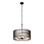 Varaluz Park Row Park Row 6-lt   Pendant - Matte Black/french Gold