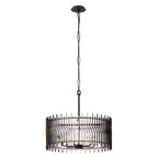 Varaluz 393P06MBFG Matte Black,French Gold Park Row 6-lt   Pendant - Matte Black/french Gold Image 4