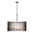 Varaluz 393P08MBFG Matte Black,French Gold Park Row 8-lt   Pendant - Matte Black/french Gold Image 1