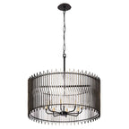 Varaluz 393P08MBFG Matte Black,French Gold Park Row 8-lt   Pendant - Matte Black/french Gold Image 3