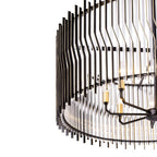 Varaluz 393P08MBFG Matte Black,French Gold Park Row 8-lt   Pendant - Matte Black/french Gold Image 2