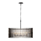 Varaluz 393P10MBFG Matte Black,French Gold Park Row 10-lt   Pendant - Matte Black/french Gold Image 1