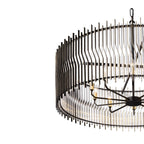 Varaluz 393P10MBFG Matte Black,French Gold Park Row 10-lt   Pendant - Matte Black/french Gold Image 5