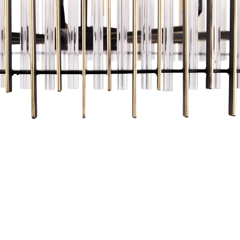 Varaluz 393P10MBFG Matte Black,French Gold Park Row 10-lt   Pendant - Matte Black/french Gold Image 4