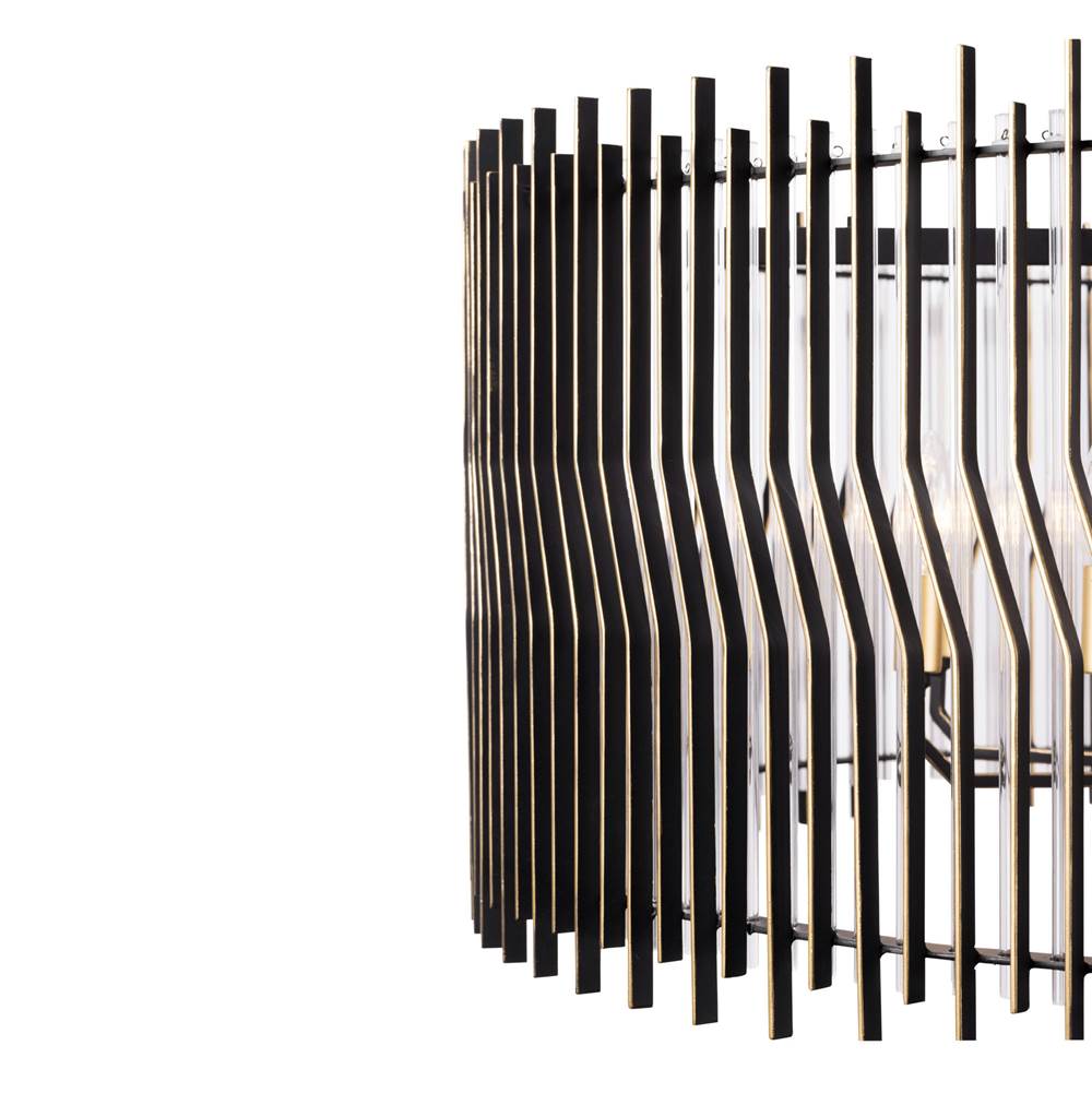 Varaluz 393P10MBFG Matte Black,French Gold Park Row 10-lt   Pendant - Matte Black/french Gold Image 3