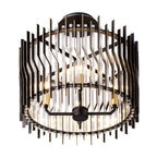 Varaluz Park Row Park Row 4-lt   Semi-flush - Matte Black/french Gold