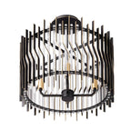 Varaluz 393S04MBFG Matte Black,French Gold Park Row 4-lt   Semi-flush - Matte Black/french Gold Image 4