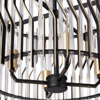 Varaluz 393S04MBFG Matte Black,French Gold Park Row 4-lt   Semi-flush - Matte Black/french Gold Image 2