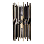 Varaluz 393W02MBFG Matte Black,French Gold Park Row 2-lt   Sconce - Matte Black/french Gold Image 2