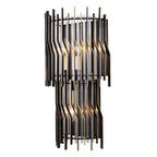 Varaluz 393W03MBFG Matte Black,French Gold Park Row 3-lt Sconce - Matte Black/french Gold Image 5