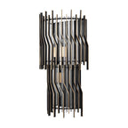 Varaluz 393W03MBFG Matte Black,French Gold Park Row 3-lt Sconce - Matte Black/french Gold Image 3