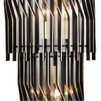 Varaluz 393W03MBFG Matte Black,French Gold Park Row 3-lt Sconce - Matte Black/french Gold Image 2